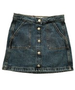 Old Navy Denim Blue Jean Short Skirt Girls Size L (10-12) Snap Front - $12.00