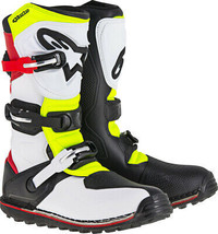 Alpinestars Mens Tech T Trials Bike Boots White/Red/Yellow/Black 10 - £321.44 GBP