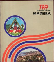 1973 Original Tourist Brochure Madeira Portugal Airline TAP Map Illustrated - £18.91 GBP