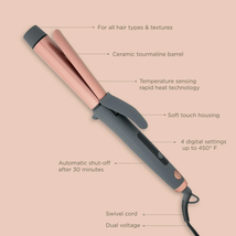 &quot;Get Perfect Curls with  Curl Envy 1.25&quot; Ceramic Tourmaline Curling Iron... - £35.69 GBP