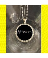 Friends  pretty rhinestones silver necklace beautiful gift - £15.63 GBP