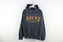 Vintage Mens Small Cedar Point Haunt HalloWeekends Halloween Hoodie Sweatshirt - £44.61 GBP