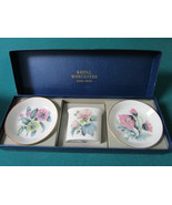 Royal Worcester Vanity Set Of 3 Pcs Nib Floral 4 1/2&quot; Nib Original - €63,99 EUR
