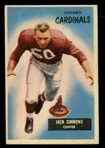 Vintage Football Card 1955 Bowman #27 Jack Simmons Chicago Cardinals Center - £10.36 GBP