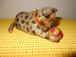 Excellent Vintage Toy Wind-Up Roll Over Felt Cat W/Ball ~ Made in Occupied Japan - £78.45 GBP