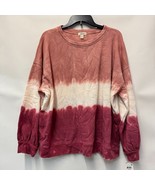 Style &amp; Co Womens XXL Merlot Pink Tie Dye Crew Neck Sweatshirt NWT AR47 - $38.97 CAD