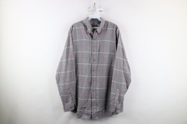 Vintage 90s Lands End Mens XLT Rainbow Houndstooth Collared Button Down Shirt - £35.13 GBP