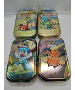 *Empty Tins* Lot Of (4) Pokemon TCG Paldea Friends Mini Tins Empty  - $276.49 MXN