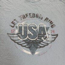 Gildan Ultra Cotton USA Let Freedom Ring Men's Blue Cotton Graphic T-Shirt Sz XL image 6