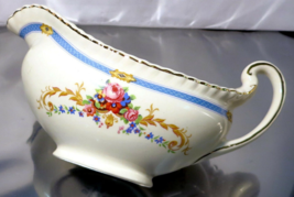 Antique Johnson Bros. England Old English Scalloped Blue Band &quot;Kent&quot; Gravy Boat - £18.71 GBP
