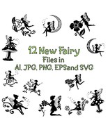 12 New Fairy Digital Files: Enchanting Designs for Crafting - €3,64 EUR