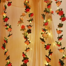 60 LED Flower Rose Vine Fairy String Lights - £26.54 GBP