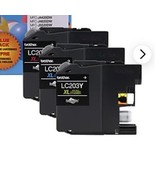 New Genuine Brother LC203XL Cyan Magenta Yellow 3PK Ink Cartridges NO RE... - $386.62 MXN