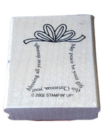 Stampin Up Present May Peace Be Your Gift This Christmas Holiday Rubber ... - €2,57 EUR