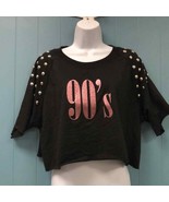 Hot &amp; Delicious cropped sweatshirt with heavy studs &amp; 90s glitter graphi... - $512.68 MXN