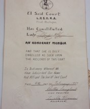 EI Said Court L.O.S.O.N.A Flint MI Honorary Member &amp; News Articles On Ba... - $1.99