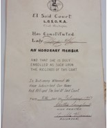 EI Said Court L.O.S.O.N.A Flint MI Honorary Member &amp; News Articles On Ba... - €1,73 EUR