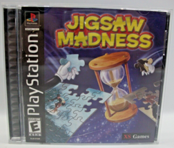 Jigsaw Madness PS1 PlayStation 1 CIB Video Game Tested Works Cracked Case - £7.38 GBP