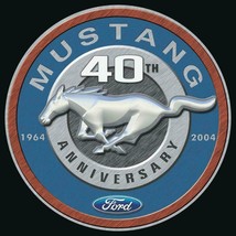 New Ford Mustang 40th Anniversary Round Decorative Metal Tin Sign - £8.67 GBP