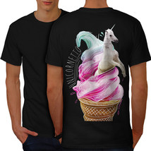 Unicorn Ice-Cream Shirt Magical Men T-shirt Back - £10.17 GBP