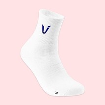 Technist Crew Sports Socks Women&#39;s Tennis Badminton Socks White [22~24cm... - $17.01