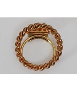 Vintage Jewelry Gold Tone Scarf Clip Twisted Coiled 1.25&quot; - $221.53 MXN