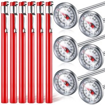 6 Pieces Stainless Steel Kitchen Thermometer With Red 5 Inches Long Stem... - £25.16 GBP
