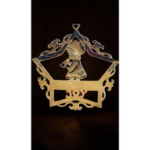 Vintage Gold Tone Christmas Tree Ornament Metal Star Personalized Stacy ... - $115.54 MXN