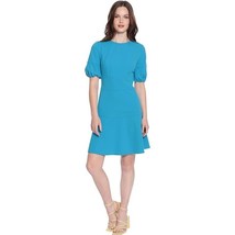 Donna Morgan Womens 14 Crew Neck Fit and Flare Scuba Crepe Dress, Vivid ... - £31.57 GBP