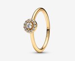 14k Gold-plated Round Pave Halo Ring 163554C01 - $16.80