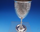 English Victorian Sterling Silver Goblet Fancy Engraved 6 1/4&quot; x 3&quot; (#7932) - £208.19 GBP