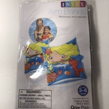 Intex Mermaid Arm Bands Swim Floaties Swimming Pool Kids  3-6 Years lot of 2 - £3.97 GBP