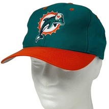 Miami Dolphins Hat Vintage 90s Blue NFL Football Logo 7 Snapback Baseball Cap - £30.71 GBP