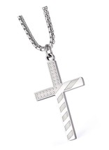 Stainless Steel American Flag Cross Necklace 4:13 - $73.41