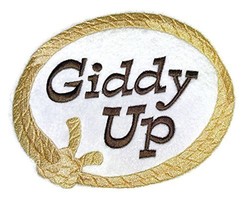 Custom and Unique Cowboy Gear[Giddy-Up Lasso ] Embroidered Iron on/Sew Patch [4&quot; - £10.27 GBP