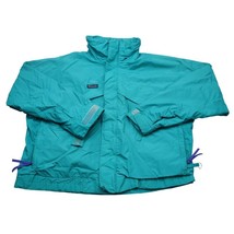 Columbia Jacket Mens L Green Radial Sleeve Stand Up Neck Full Zip Windbr... - $25.62