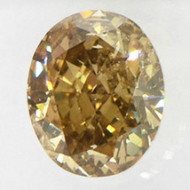 Oval Shape Diamond Real Fancy Brown Loose 1.10 Carat Polished I1 IGI Certificate - £1,104.56 GBP
