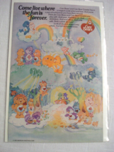 1985 Color Ad Care Bears Come Live Where the Fun is Forever American Gre... - $8.99