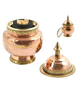Copper and Brass 5&quot; Screened Incense Censer! - $36.58