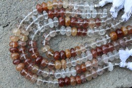 Copper Rutilated Gemstone Smooth Beads | Natural / Genuine Gemstone Beads Jewelr - £27.76 GBP