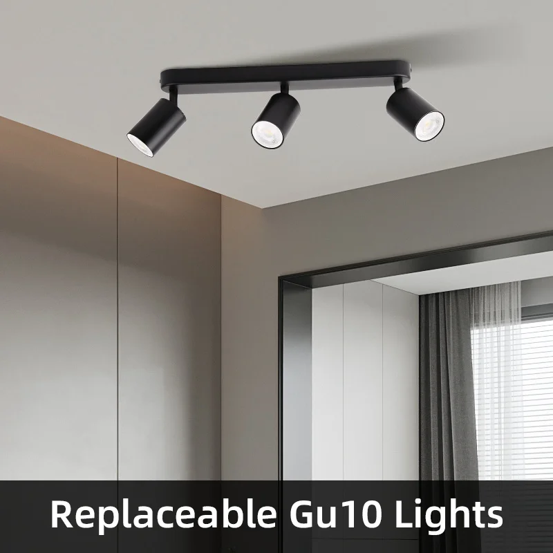 Led GU10 Pendent Lamps 3 Head Track Lighting Fixture Surface Mounted LED - $32.47+
