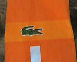 Lacoste ~ Orange Bath Towel 100% Cotton 30&quot; x 52&quot; Big Crocodile Logo (A) - $29.07