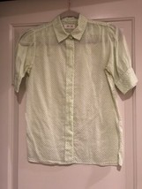 EUC MiH yellow mini floral print short sleeve blouse SZ XS - £27.70 GBP