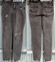 American Eagle Jeggings Womens Denim Size 4 Super Stretch Skinny Jeans - £13.09 GBP