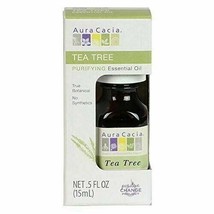 NEW Aura Cacia Pure Tea Tree Essential Oil  0.5 fl. oz. in Box - £9.93 GBP
