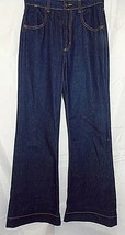 Roberto Just Cavalli Jeans High Waist Wide Leg Dark Blue Stretch Denim size 27  - £26.44 GBP