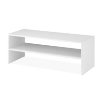 Whitmor Stackable 31&quot; Extra Wide 2-Shelf Storage Organizer, White - £57.47 GBP