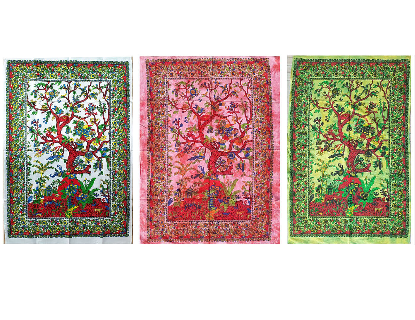 Hippie Gypsy Tree of Life Tie Dye boho Wall Hanging mandala yoga tapestry gift