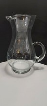 Princess House Heritage 10 Pitcher Etched Flowers Ice Lip - £25.05 GBP