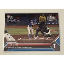 2023 ToppsNOW 25/49 Evan Carter - 4th Youngest To Bat Cleanup In WS Game... - $79.18